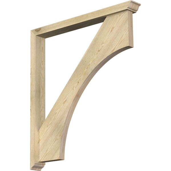 Ekena Millwork Westlake Traditional Rough Sawn Bracket w/ Offset Brace, Douglas Fir, 4"W x 36"D x 40"H BKT0402X36X40WTL01RDF - main